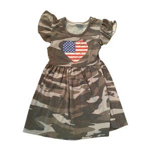 Camouflage American Flag Heart Dress